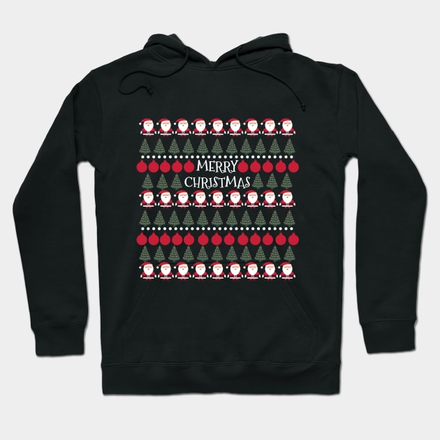 Santa Claus Ugly Christmas Sweater Hoodie by MedleyDesigns67